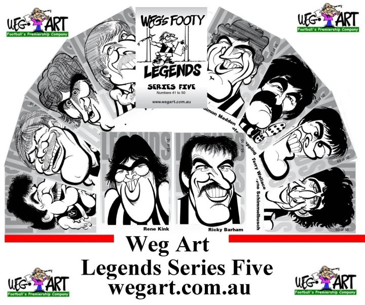 Legends Series 5 Card set FREE POSTAGE